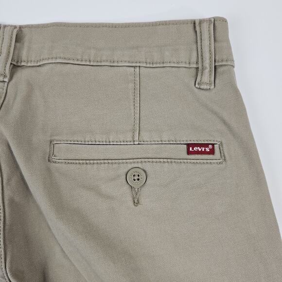 Levis XX Chino Pants Mens 29x30 Standard Tapered Fit Cotton Tan Khaki Flat Front - Picture 7 of 11